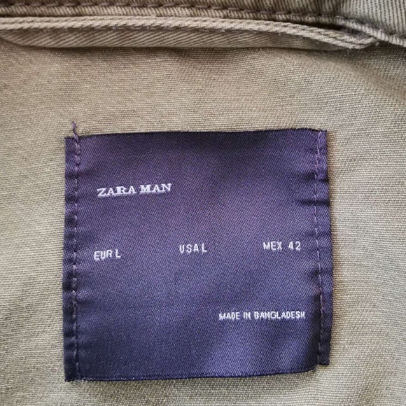 Zara Man Military Jacket Size M - Picture 3 of 5